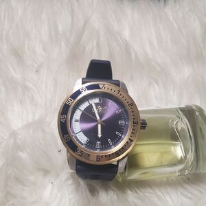 Invicta Watch with Purple Dial and Black Band